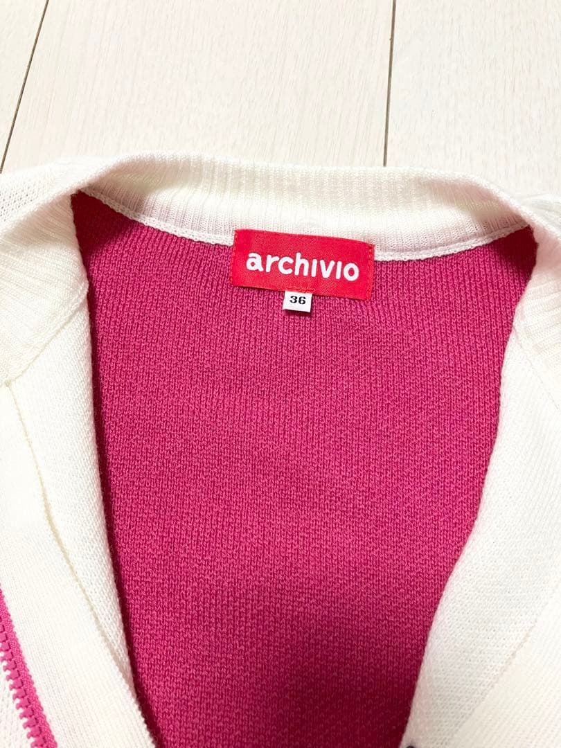 (超美品)アルチビオarchivio 2024秋冬ジップアップニットブルゾン36