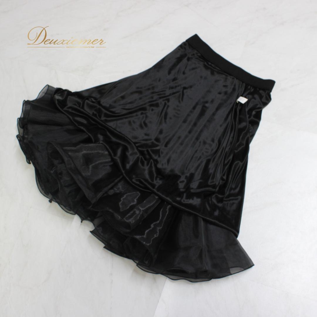 【美品 社交ダンス衣装】上下セット ICHIOKU 黒 ブラック ラインストーン