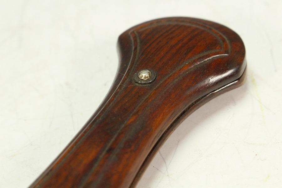 中国美術 花梨 刻 雲蝙蝠紋 秤 測り具(K-A911)