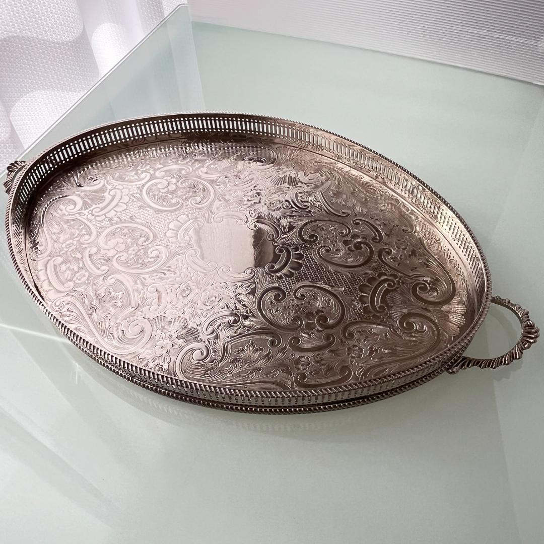 【Arthur Price】ギャラリートレー 53cm ハンドル 大型