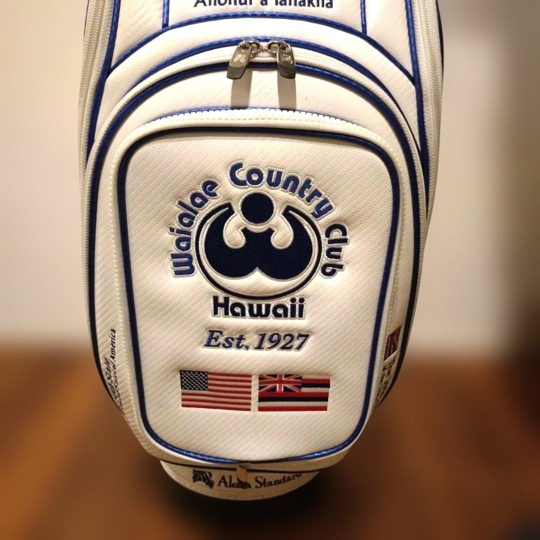 Aloha Standard ゴルフキャディバッグ ホワイト/ネイビー レア