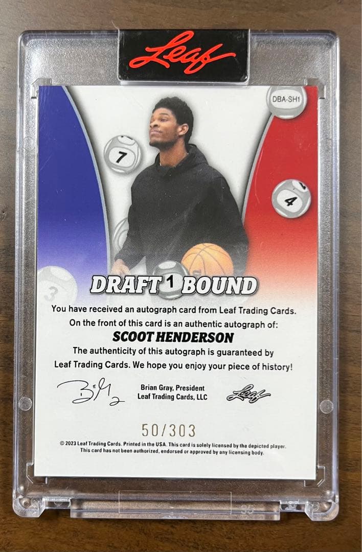 2023 スクート・ヘンダーソン　leaf 直筆サインカード