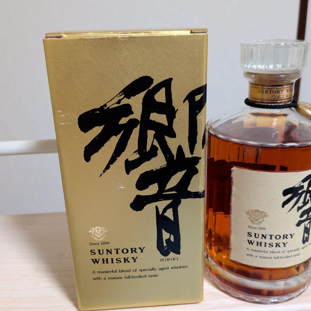 [希少]SUNTORY［響］ノンエイジ 裏ゴールド　紐ありクリスタルキャップ良品