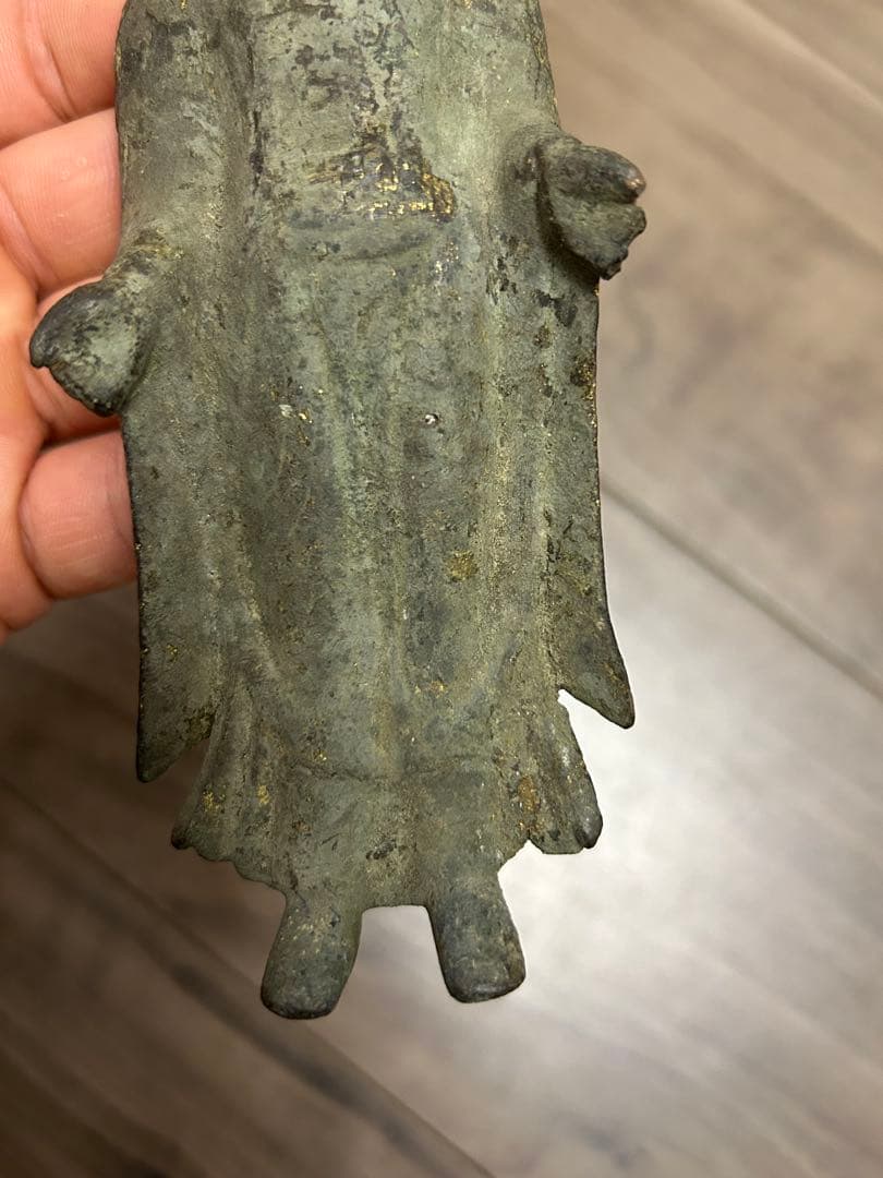 新羅金銅仏如来立像（統一新羅時代） 古銅製