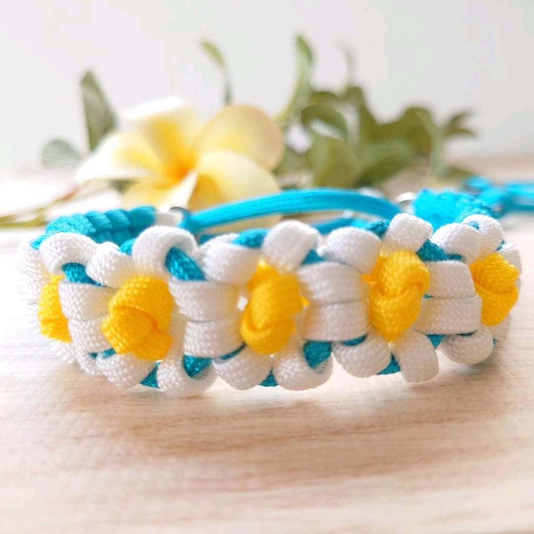 パラコードリード＆首輪　一体型　ハーフチョーク　ドナルドカラー　№057