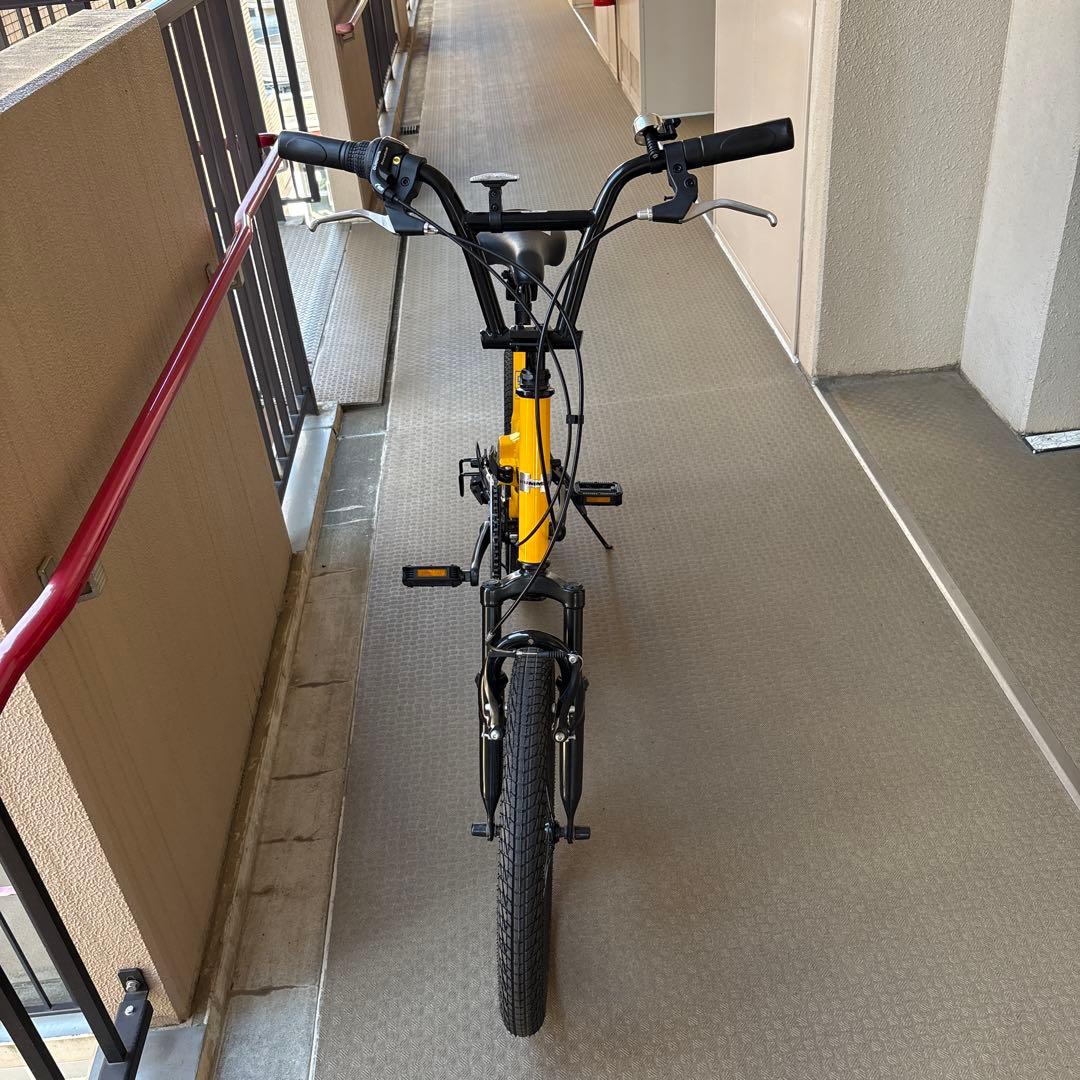 (引取りかお届け) 20インチHUMMER 折りたたみ 自転車 黄色