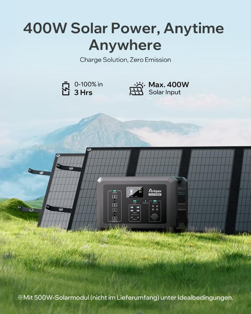 新品！ Arkpax ポータブル電源 1024Wh 1200W リン酸鉄 UPS