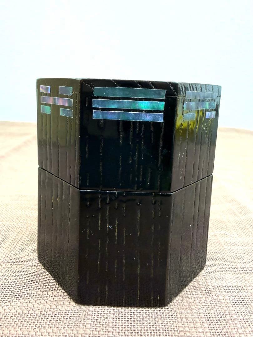 高橋峯房　八角棗　共箱　青貝　八卦文　　 美品　茶道具　茶入