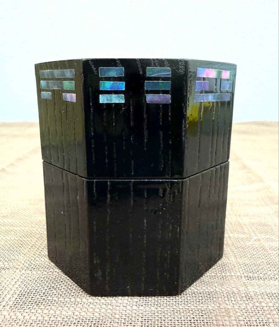 高橋峯房　八角棗　共箱　青貝　八卦文　　 美品　茶道具　茶入