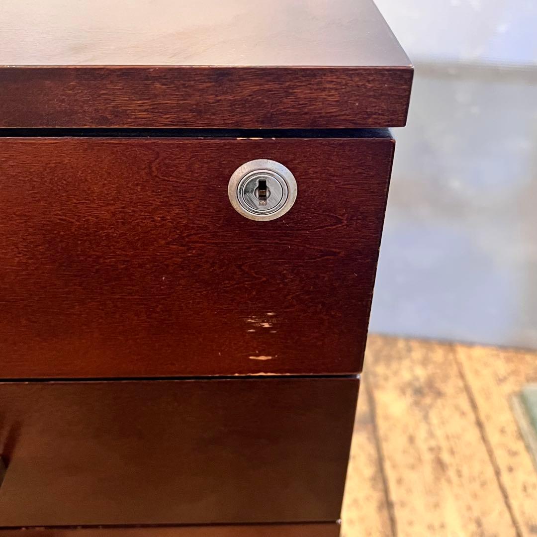 収納シェルフ（サイドワゴン）デスクワゴン　木製　キャスター付き