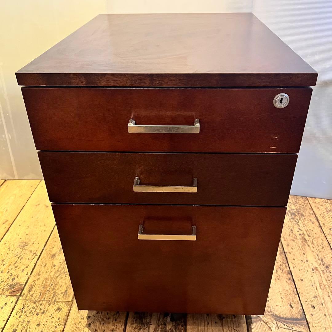 収納シェルフ（サイドワゴン）デスクワゴン　木製　キャスター付き