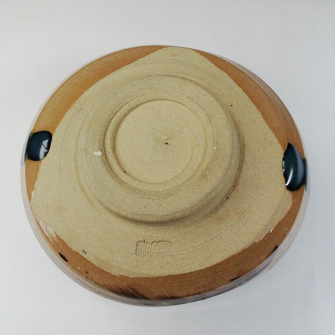 Ｔ５５８　茶碗　『鳴海織部』『御題茶碗』『景陶 造』　共箱　抹茶碗　茶道具