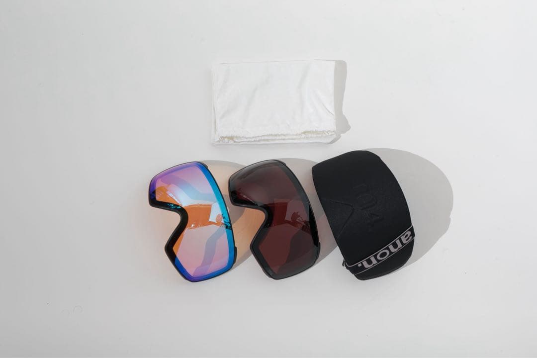 ANON M4 ゴーグル　レンズ2枚とケース1枚　ブルーミラー　ブラウンレンズ