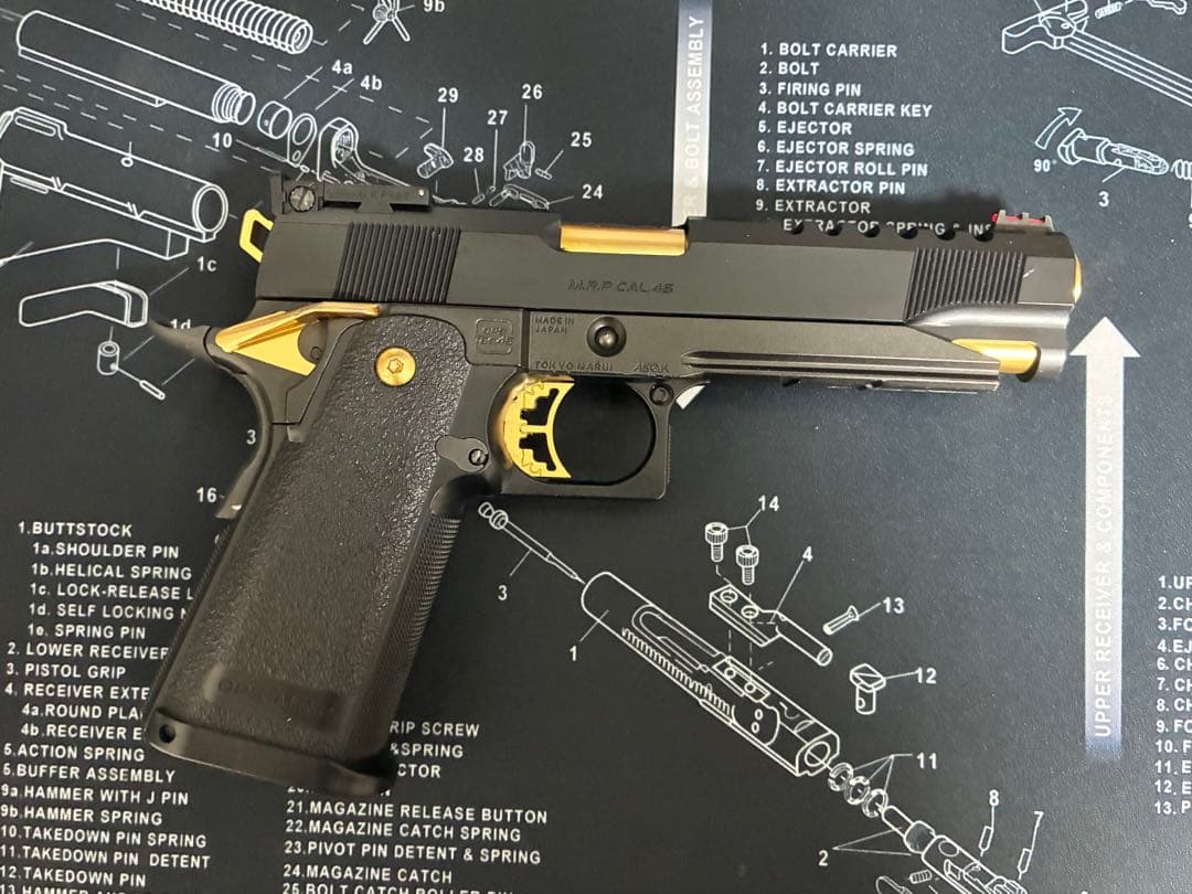 東京マルイ Hi-CAPA 5.1 ゴールドマッチ 本体＋マガジン4本セット