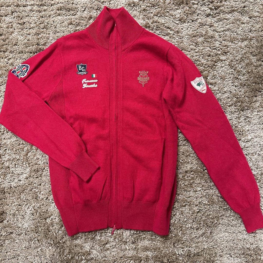 BEANS GOLF ビームスゴルフ 濃ピンク カシミヤ ジップアップセーター