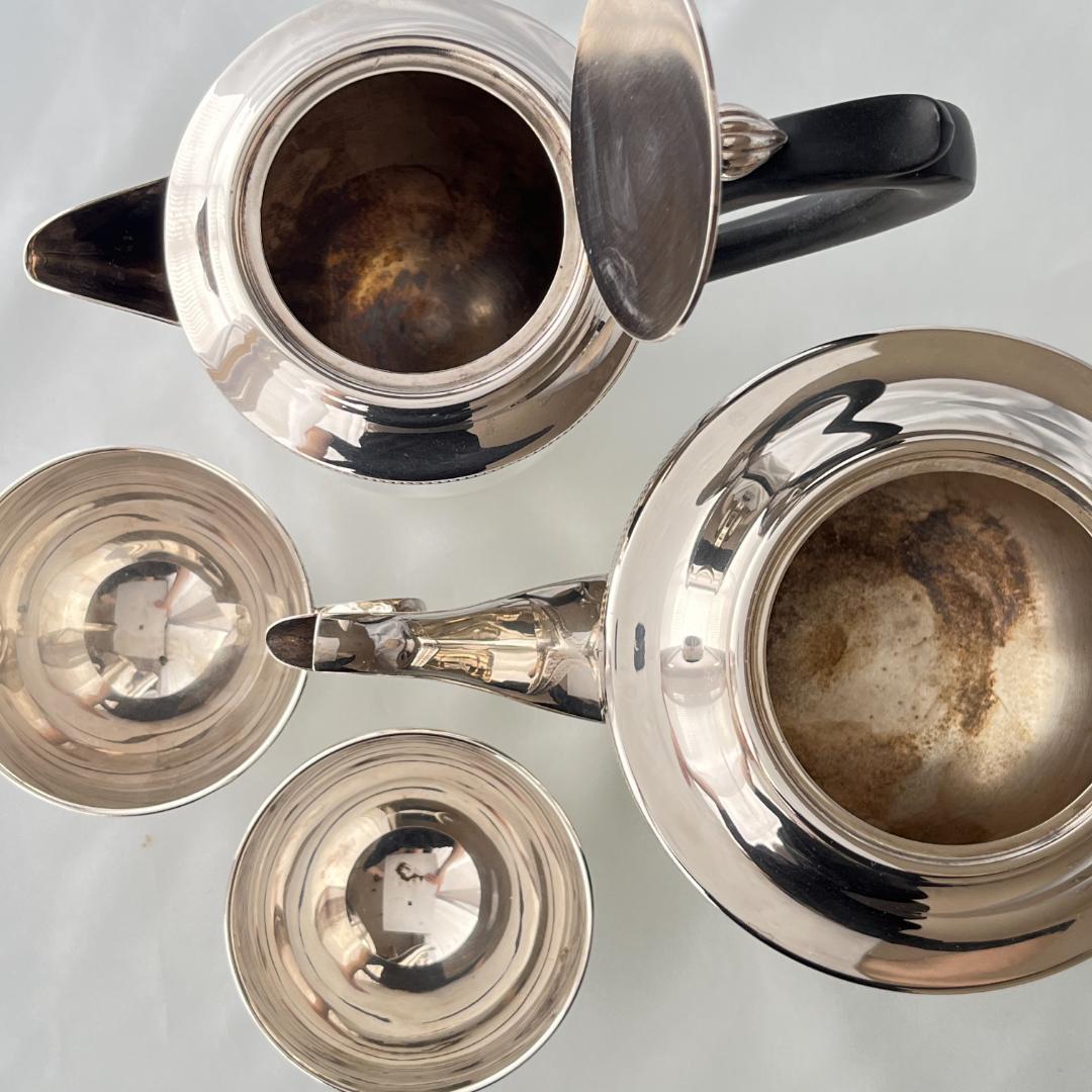 【英国】 ティーサービス 4点 【シルバープレート】