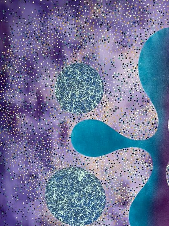 油絵　現代アート　Deep Purple 作者　あんどうまさひろ　油彩画