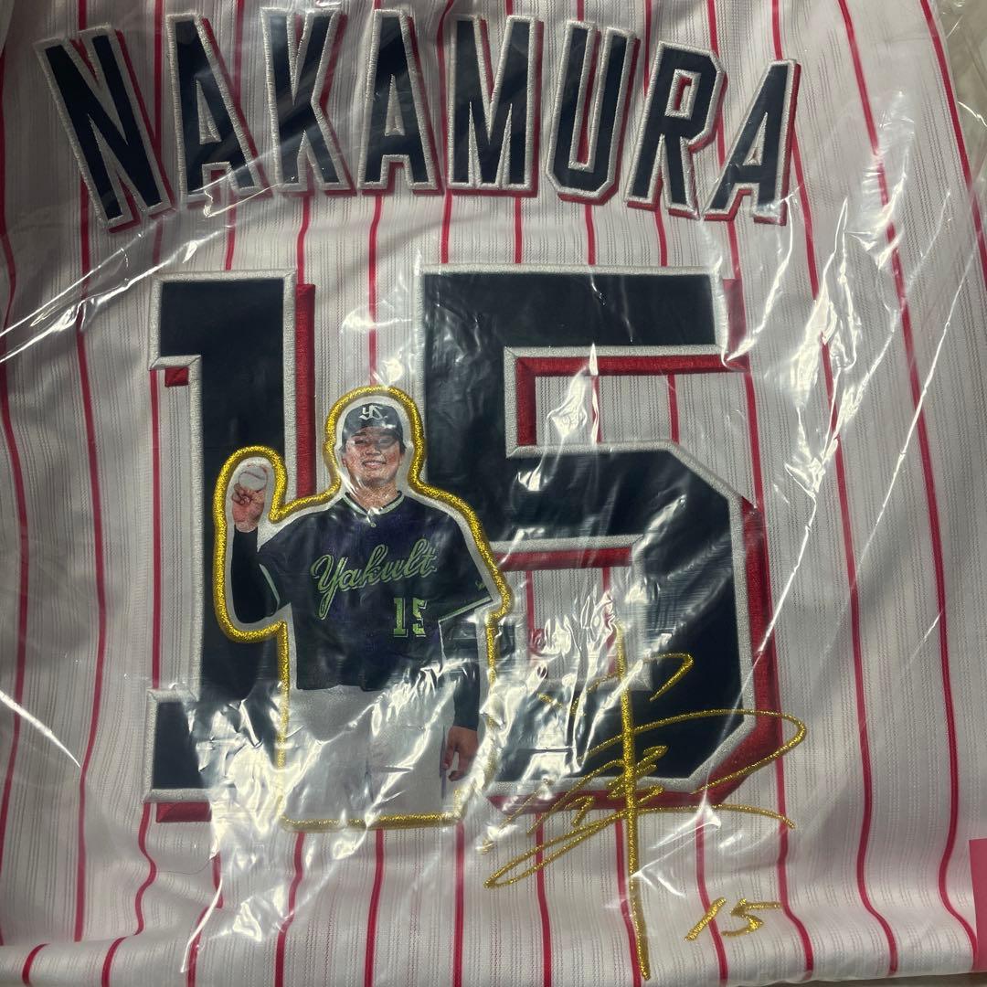 ヤクルト スワローズ 中村優斗プロ初勝利 記念 ユニフォーム Lサイズ