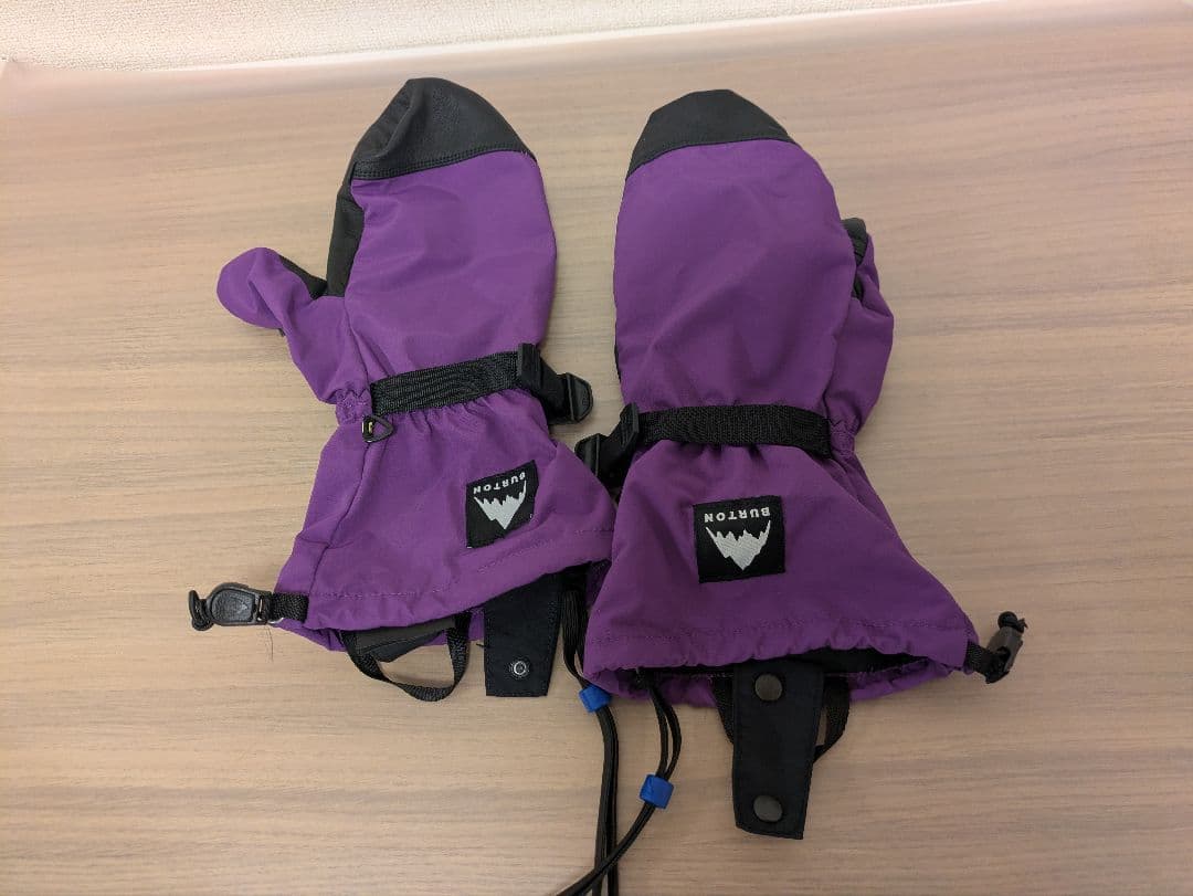美品3時間使用バートンスノーボードグローブハイファイブミトンパープル紫