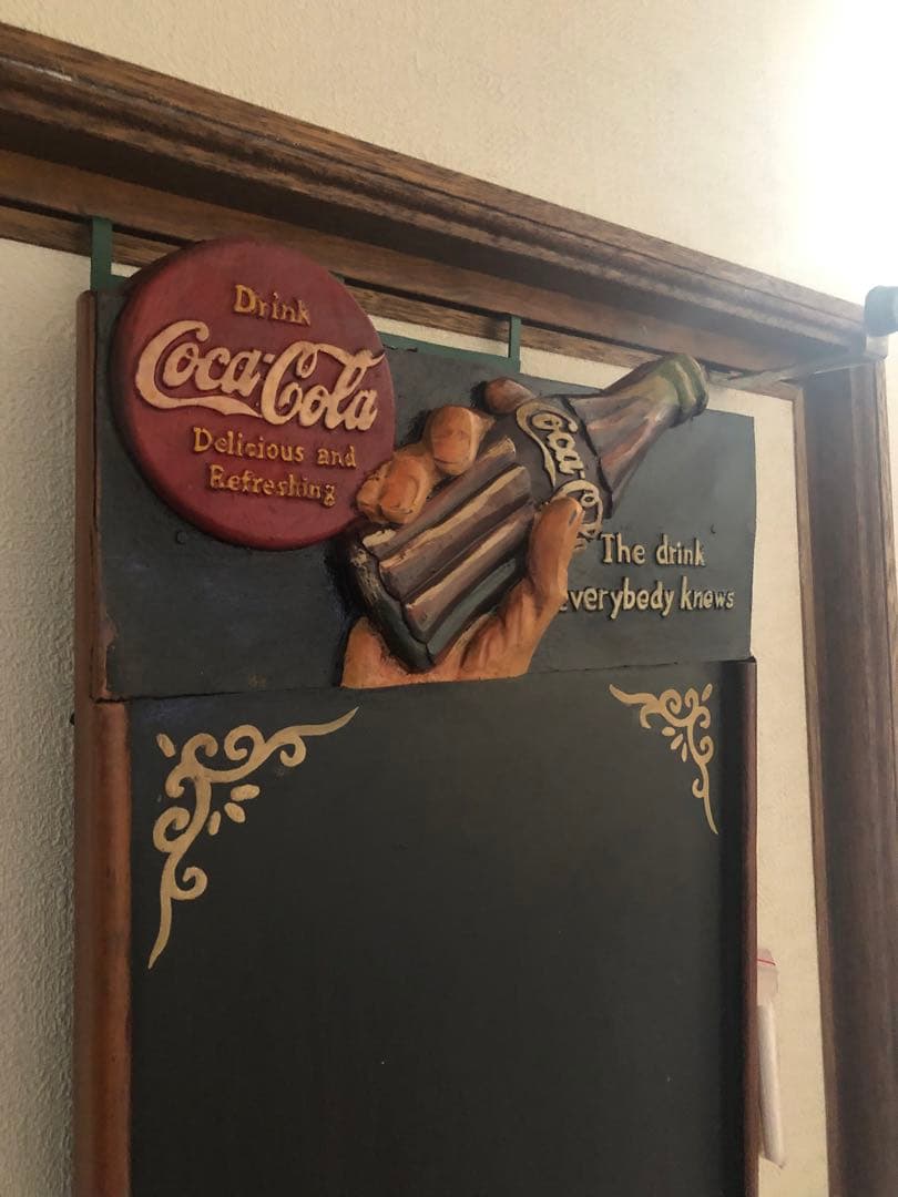 まっちょん コカコーラ　Coca-Cola木製黒板　新品未使用