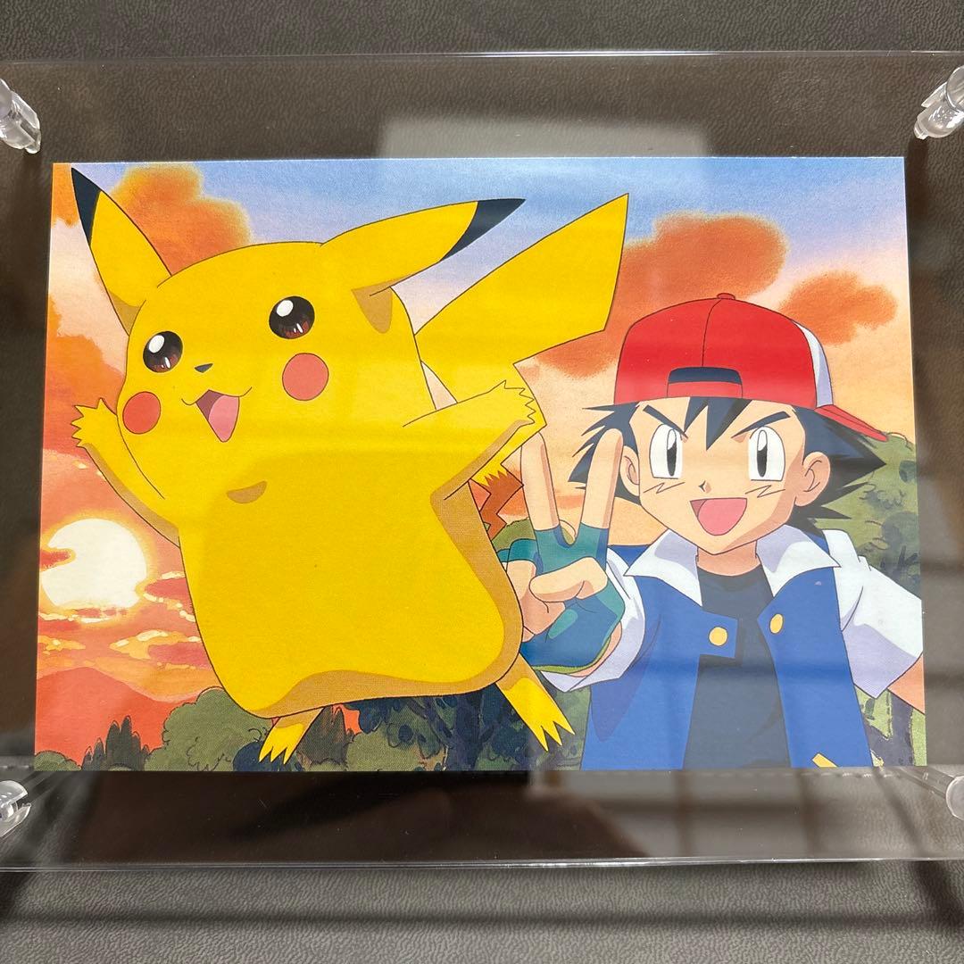 ポケモン てれびくん 赤 ポストカード サトシ ピカチュウ ---1