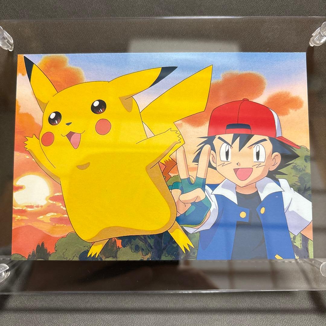 ポケモン てれびくん 赤 ポストカード サトシ ピカチュウ ---1