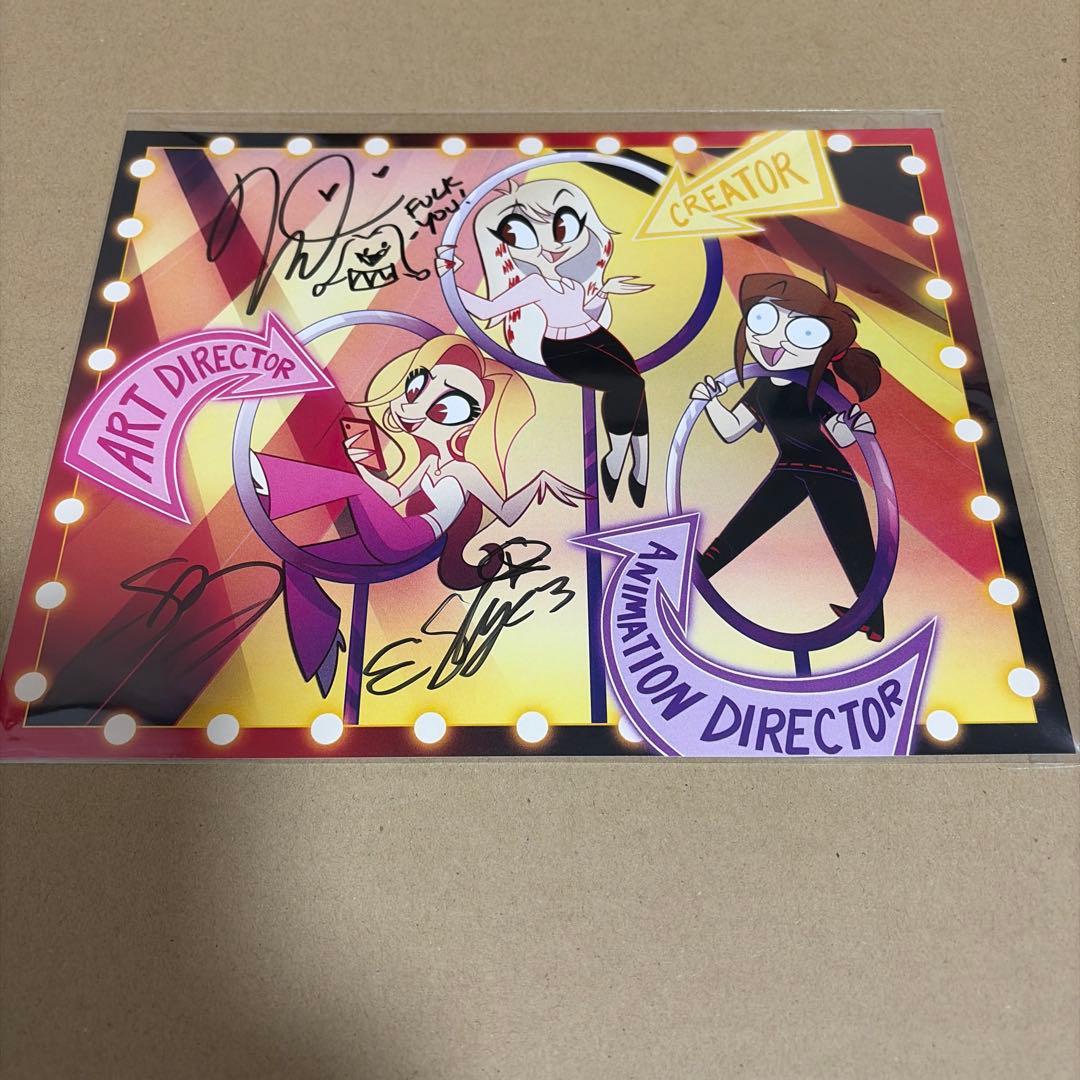 わ*ど様 ハズビンホテル ヘルヴァボス 作者 直筆サイン ポスター フィズ