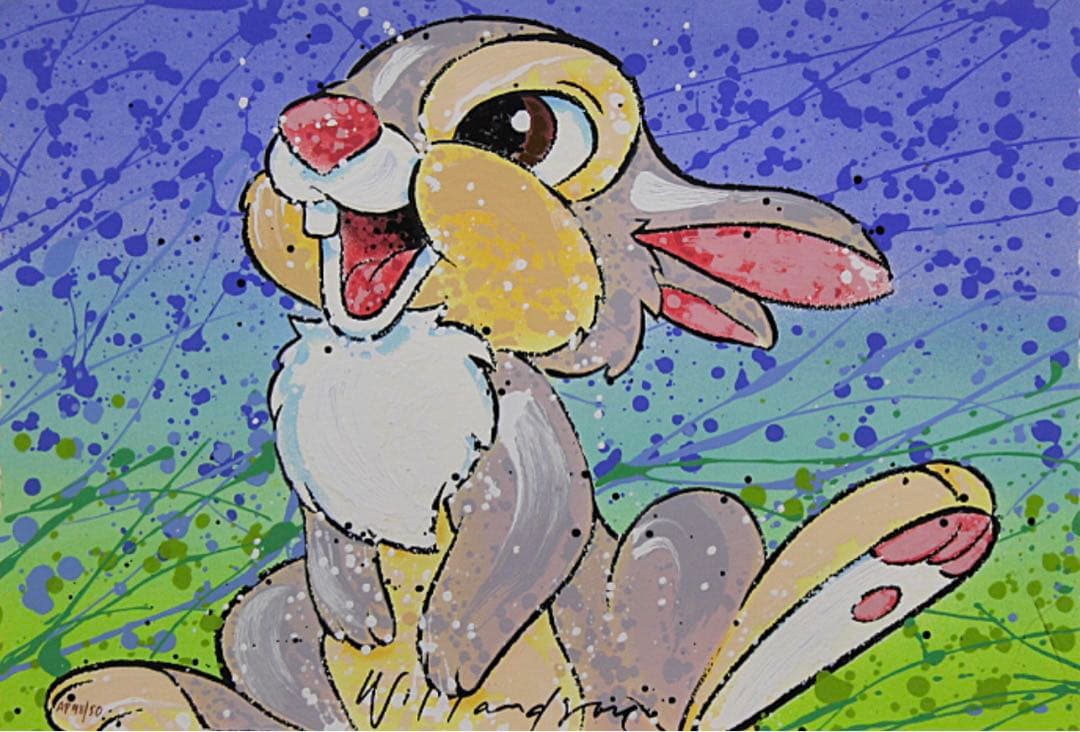 デビッドウィラードソン　バンビ　とんすけ　ディズニー　版画