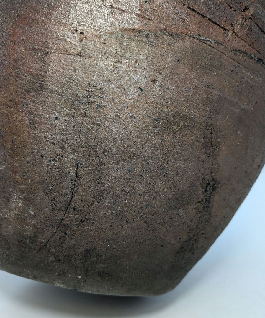 室町末期～江戸初期 古備前 波状文壷 壺 備前焼 つぼ 置物 飾り物 造花用花入