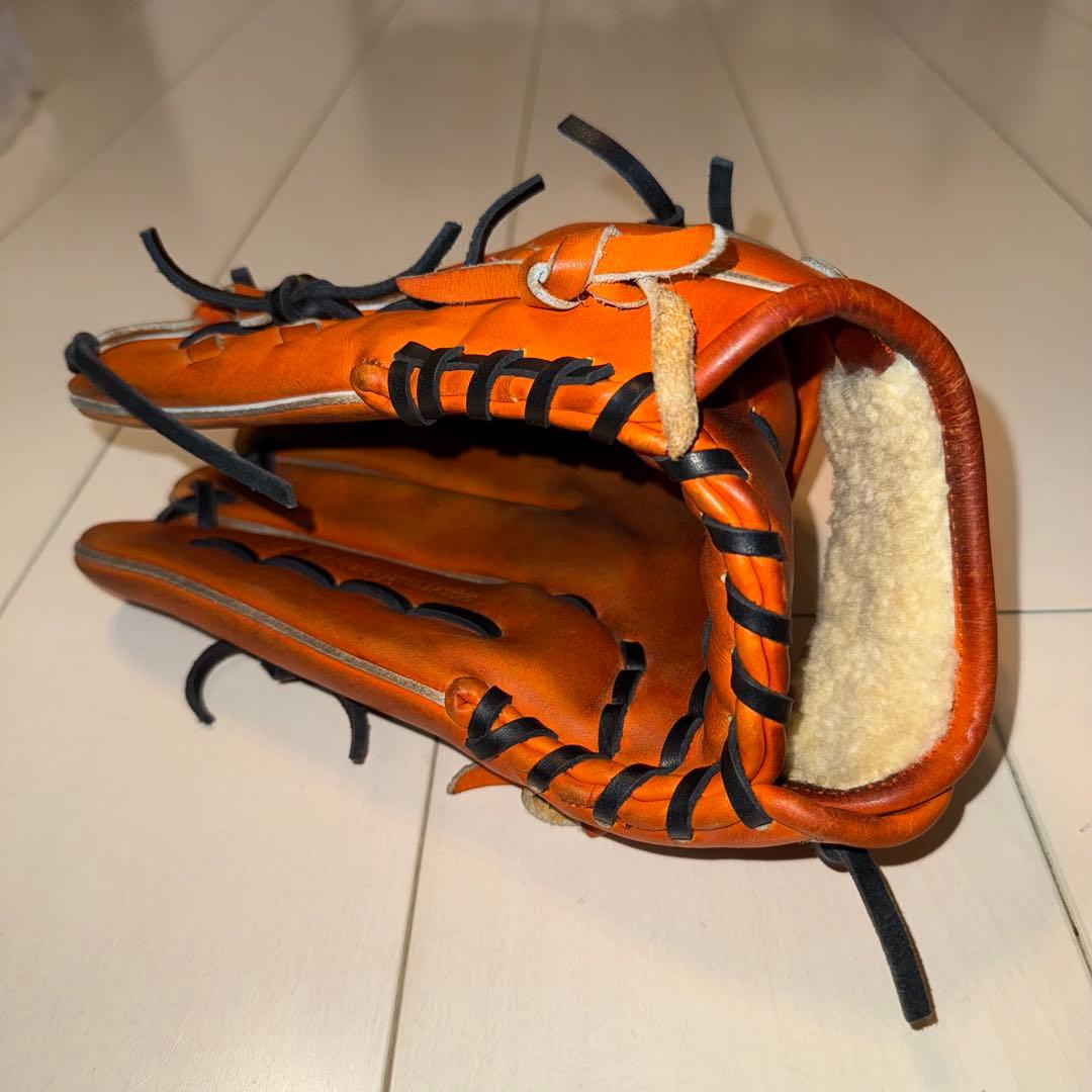 ATOM 硬式グローブ 左利き用　オレンジ