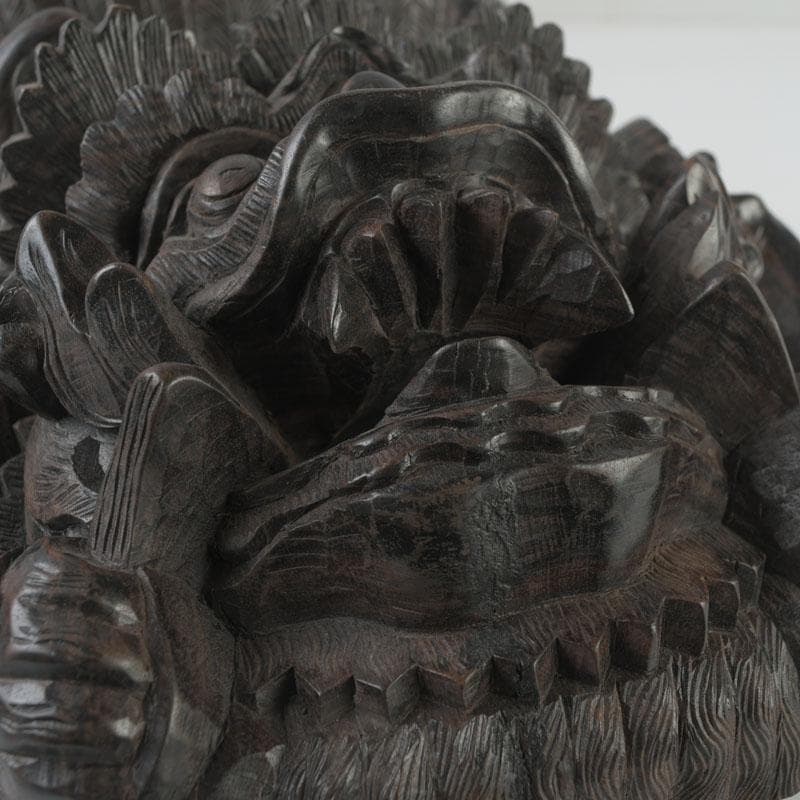 バリ島　インドネシア　木彫　ガルーダ　面　壁飾　C　8630