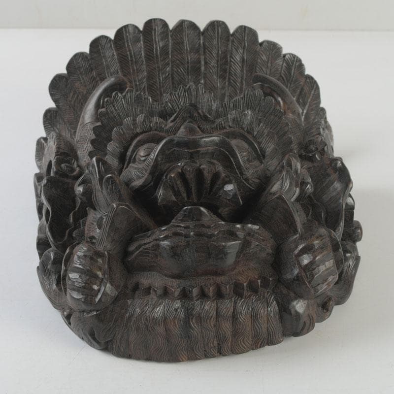 バリ島　インドネシア　木彫　ガルーダ　面　壁飾　C　8630