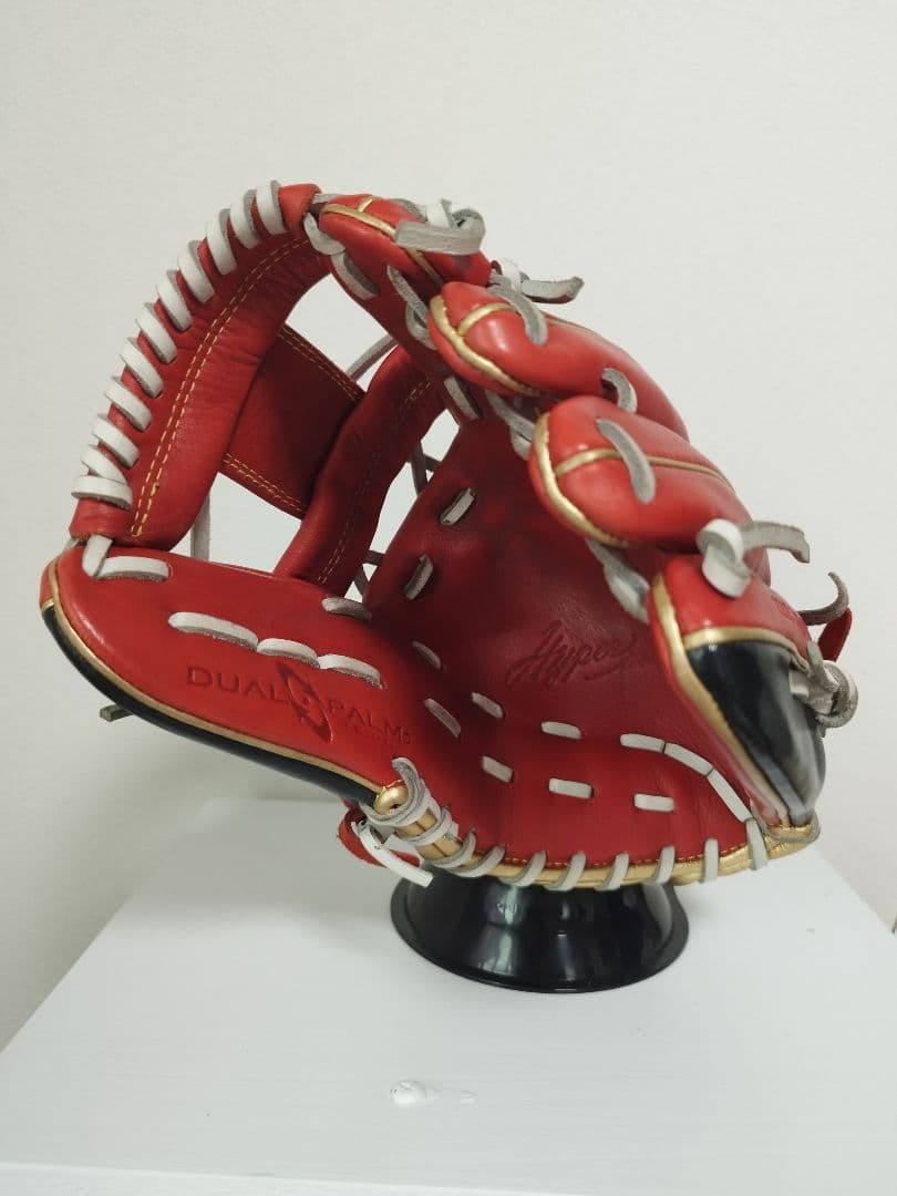 Rawlings 軟式グラブハイパーテック ／レッド×ゴールド×ブラック