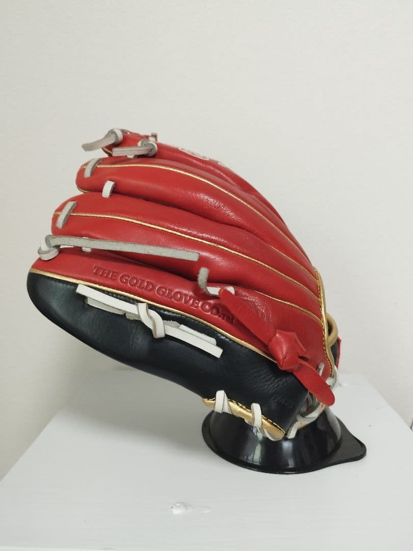 Rawlings 軟式グラブハイパーテック ／レッド×ゴールド×ブラック