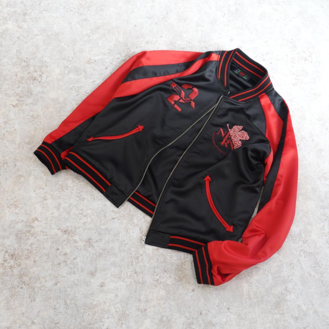 エヴァンゲリオン × NISHIKI ２号機 月下桜吹雪スカジャン XL レッド