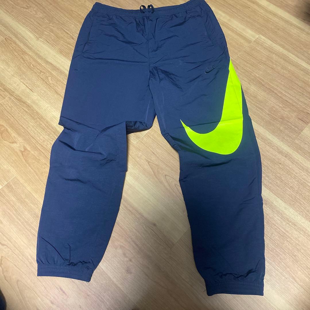 Nike 黒ライムグリーン　ナイロン生地　セットアップ　上2XL 下 XL 希少