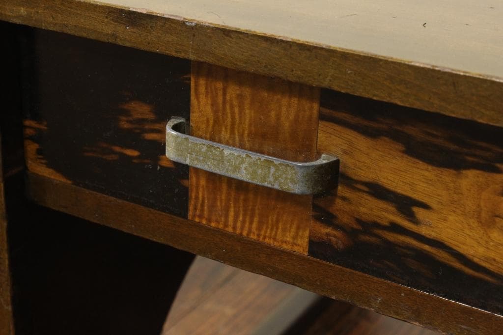 古い文机！抽斗3杯！和時代物テーブルローボードテレビ台古民家古家具作業台黒柿模様