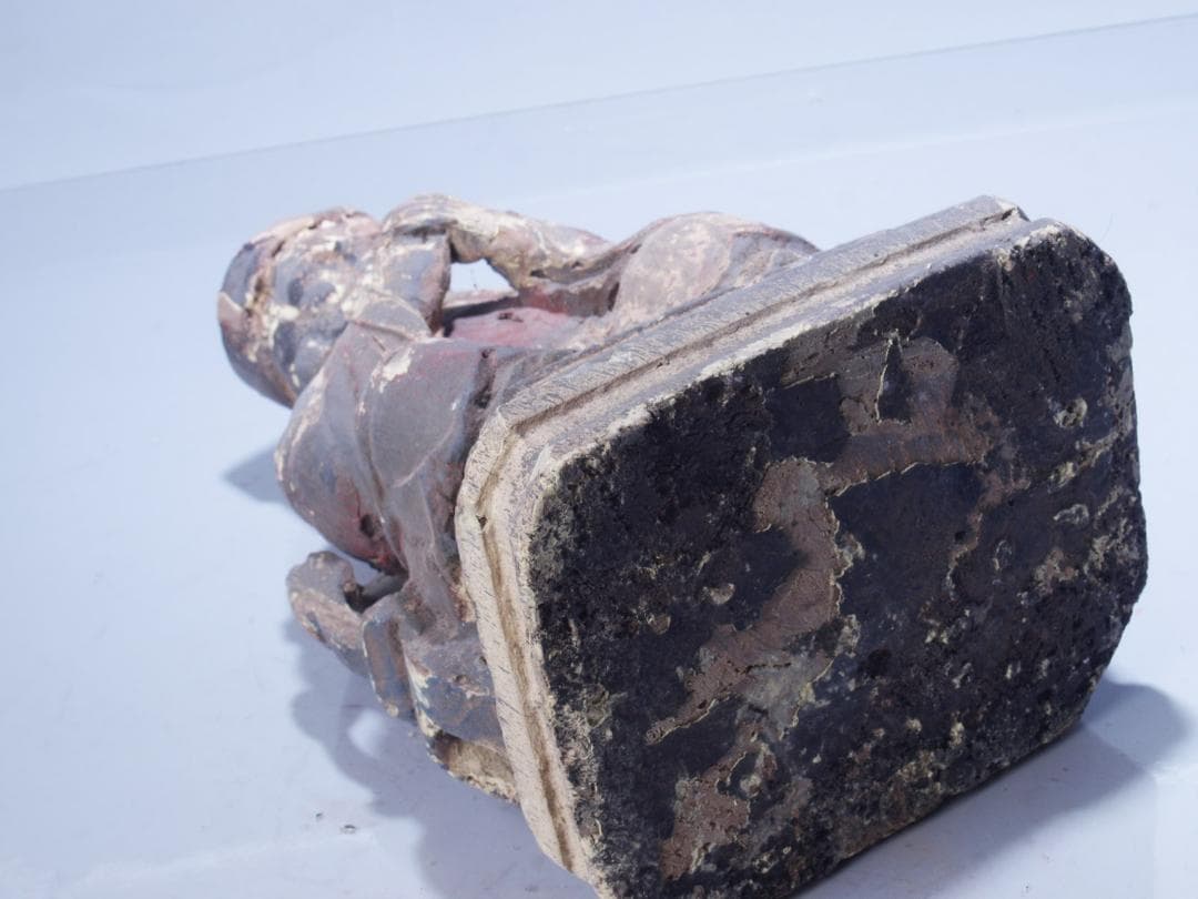 清時代骨董仏像　民間仕入れ品　木制の観音様像※激安骨董品 I0976A1-2