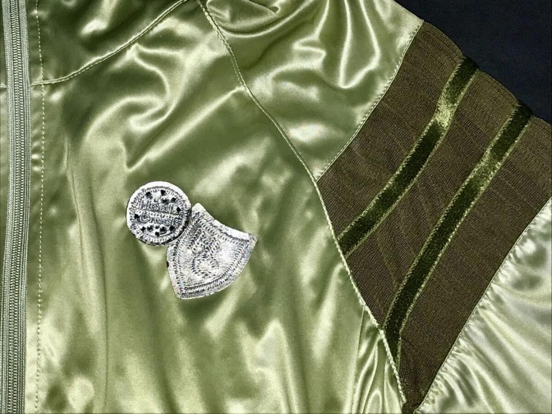 ヒールクリーク★ゴルフジップアップジャンパー ゴールドロゴ 40 グリーン