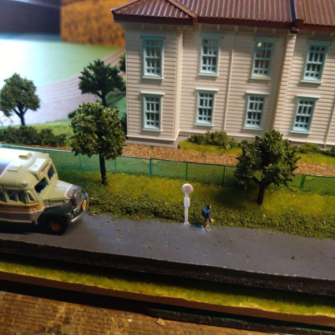 Nゲージ 小学校ミニジオラマ（自作）