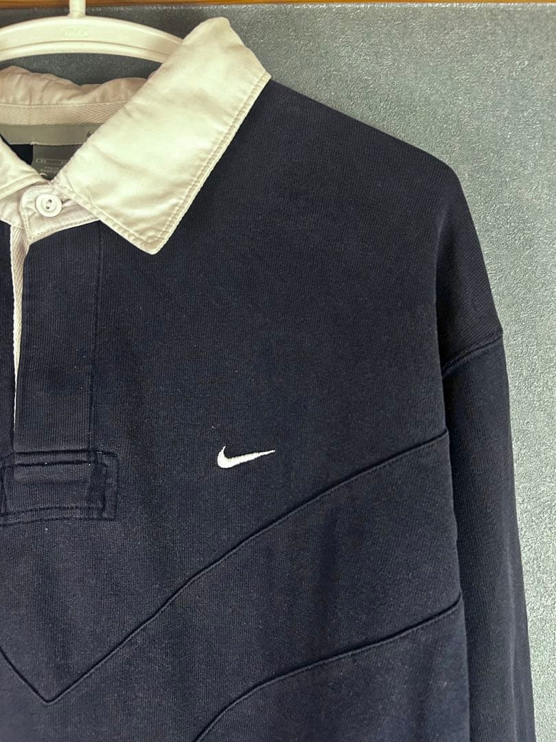 2000 ナイキ 　ラガーシャツ　刺繍あり 　Mサイズ VTG
