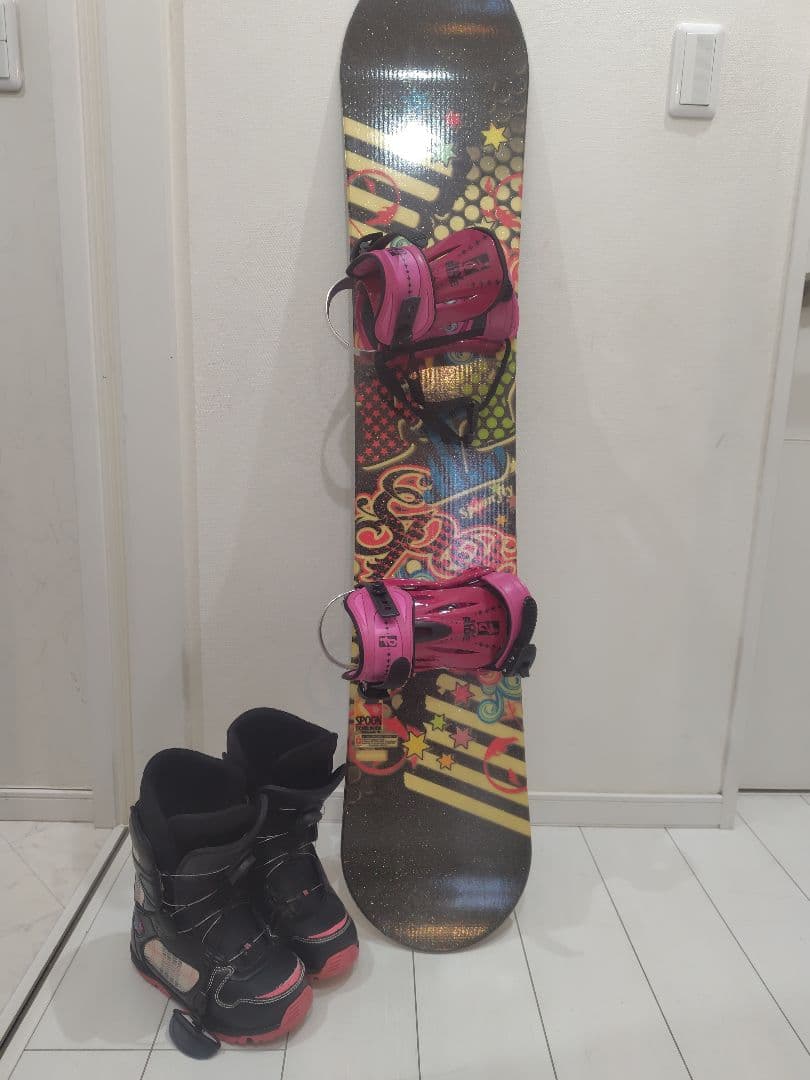 スノーボード3点セット SPOON板138cm　ブーツ23.5cm ビンディング