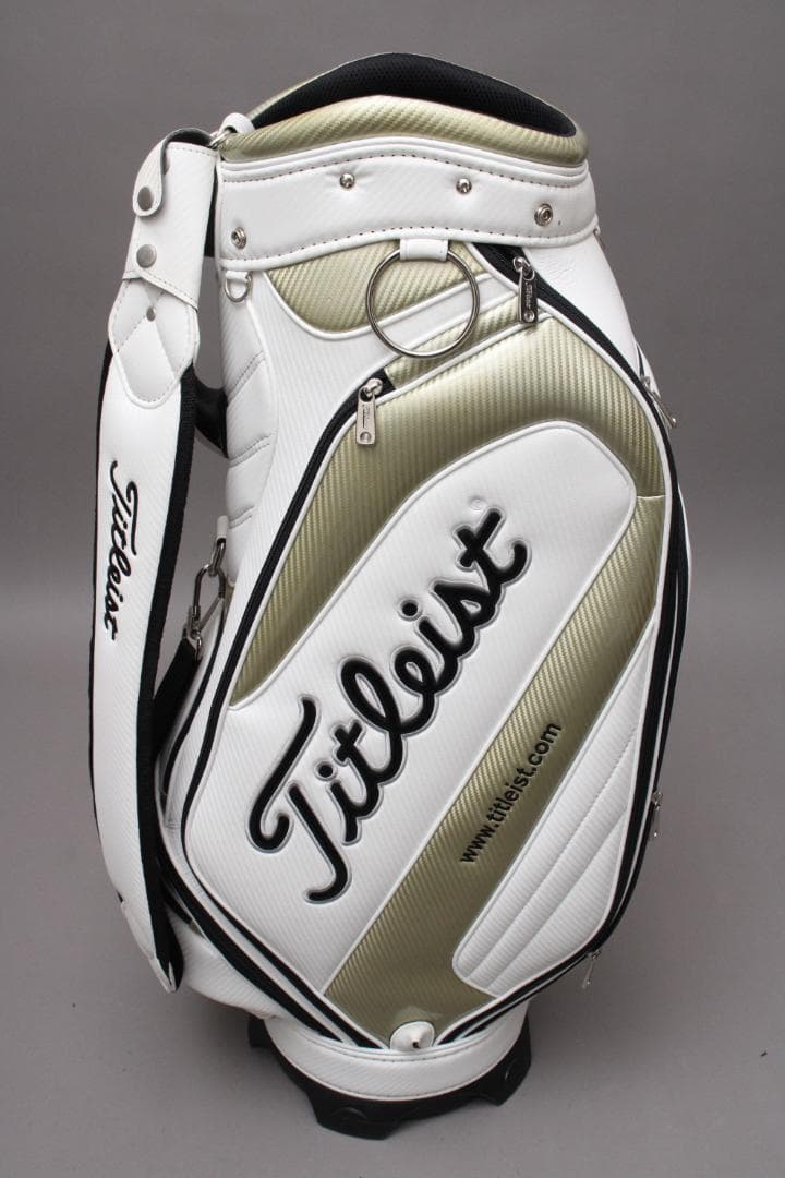 【美品】 タイトリスト キャディバッグ《8型》カート 5分割 ホワイト
