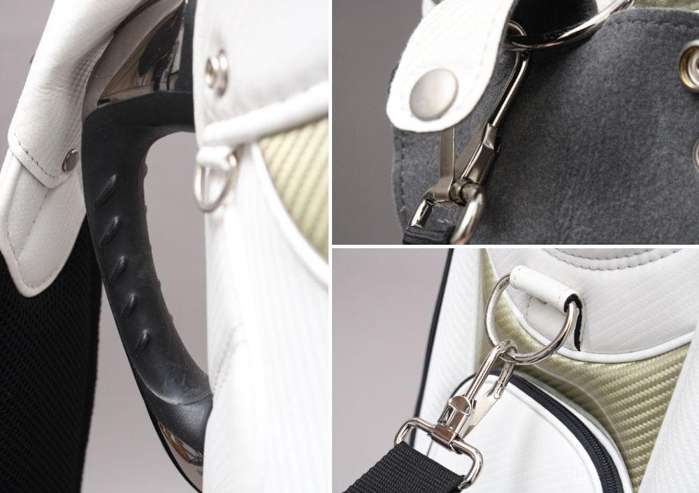 【美品】 タイトリスト キャディバッグ《8型》カート 5分割 ホワイト