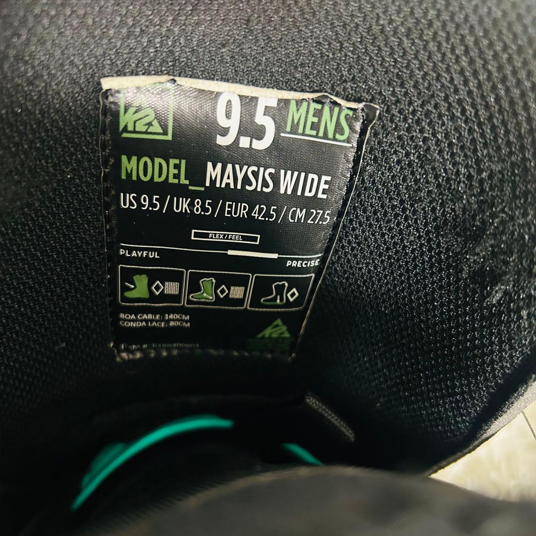 美品！K2 MAYSIS BOA WIDE スノーボードブーツ 27.5cm