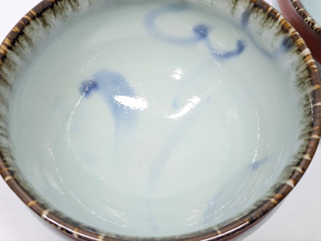 斉山窯 太田恵 作 赤絵 茶碗 一対