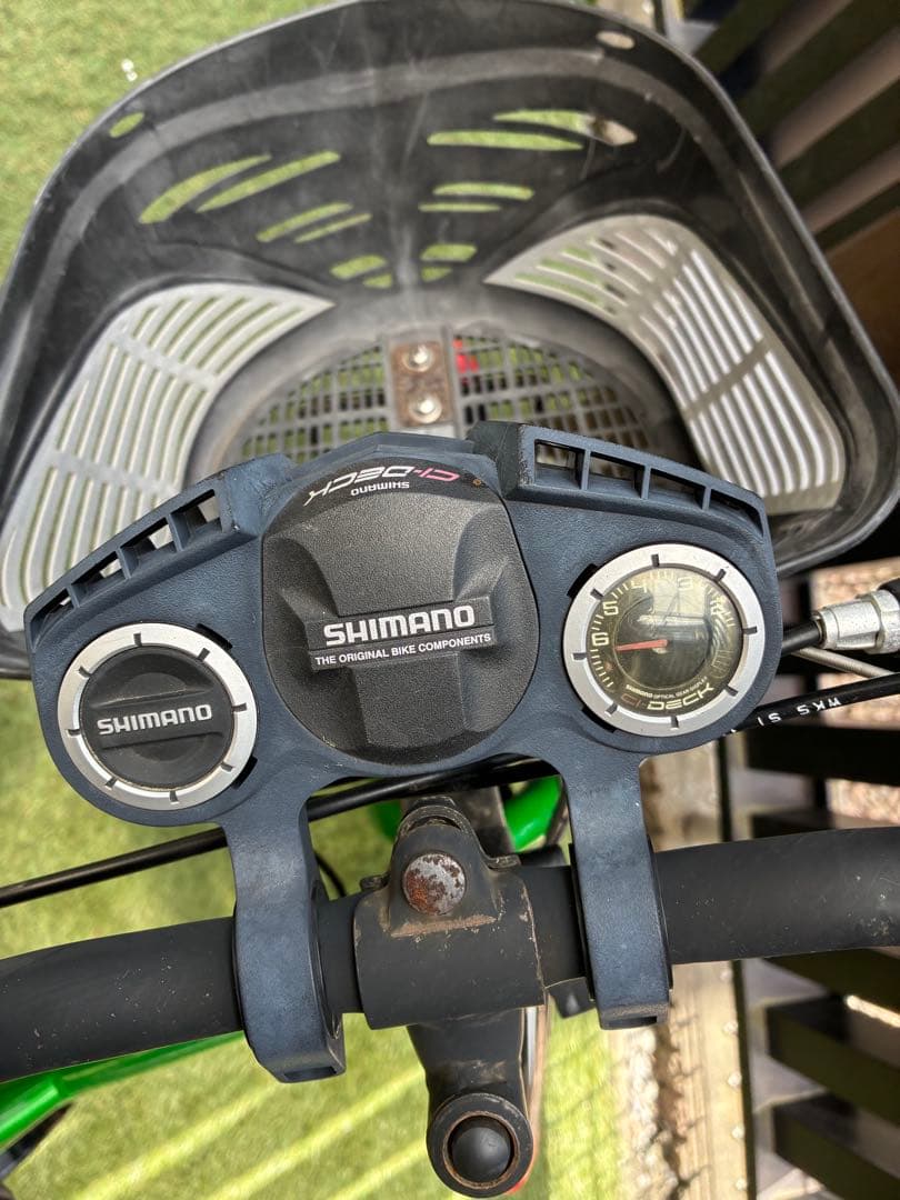 BRIDGESTONE 22インチ 子供用自転車 グリーン 前カゴ付き