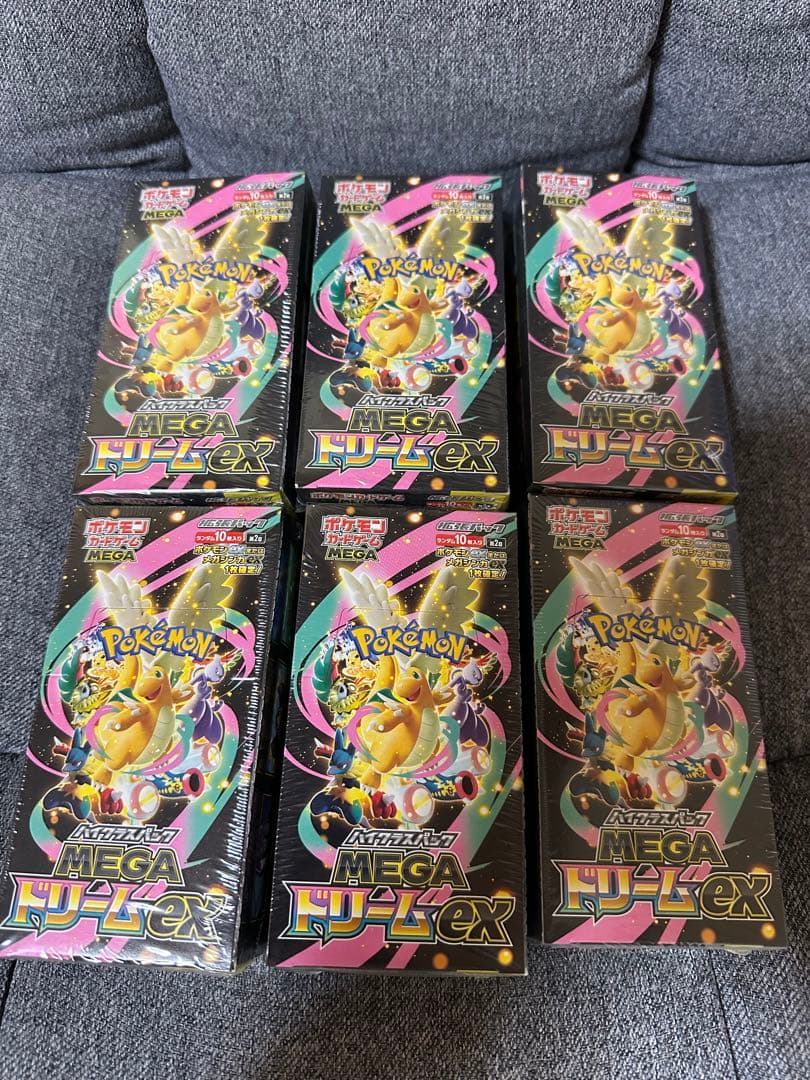 ポケモンカードゲーム MEGAドリームex シュリンク付き未開封BOX 6BOX
