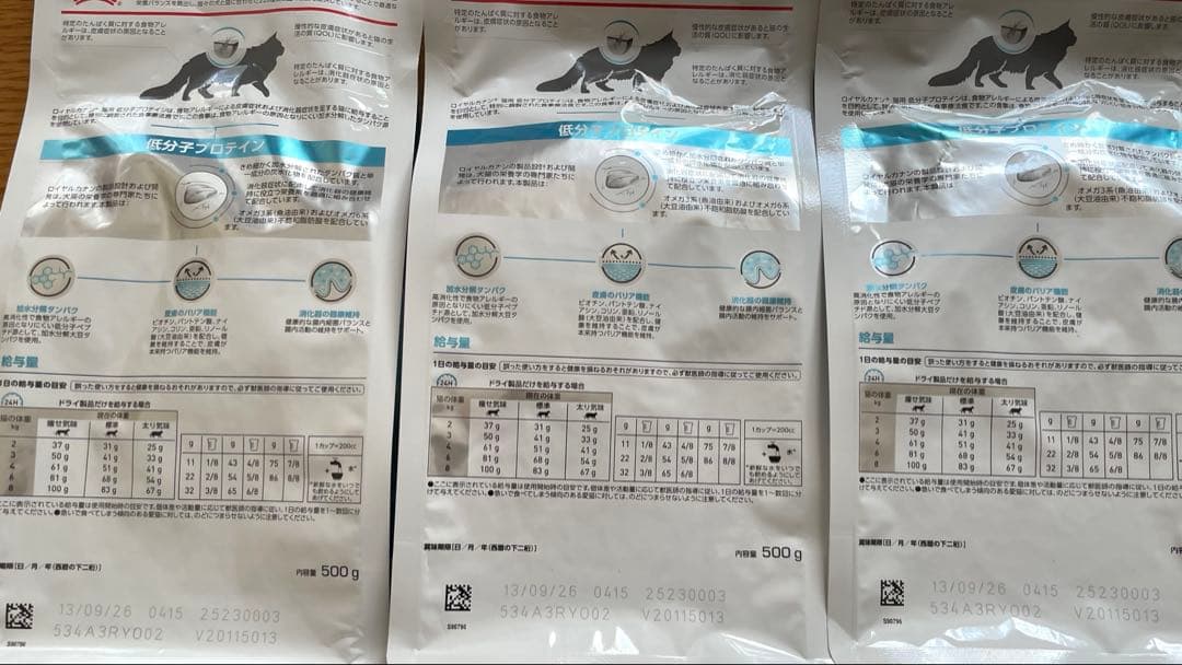 よっぴー様ロイヤルカナン　低分子プロテイン　猫用食事療法食　500g 5個セット