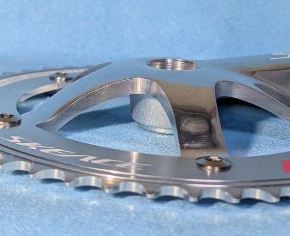 SKEACE スクエアテーパー ピストクランク 165mm 48T シルバー